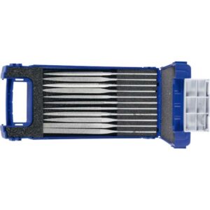 Juego limas tipo aguja, diamante, 11 piezas, 140 mm